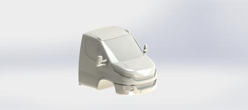Рендер модели кабины авто после обработки 3д сканов