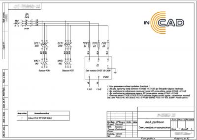 Схема электрическая принципиальная. Шкаф управления