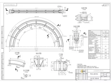 чертеж зубчатого венца